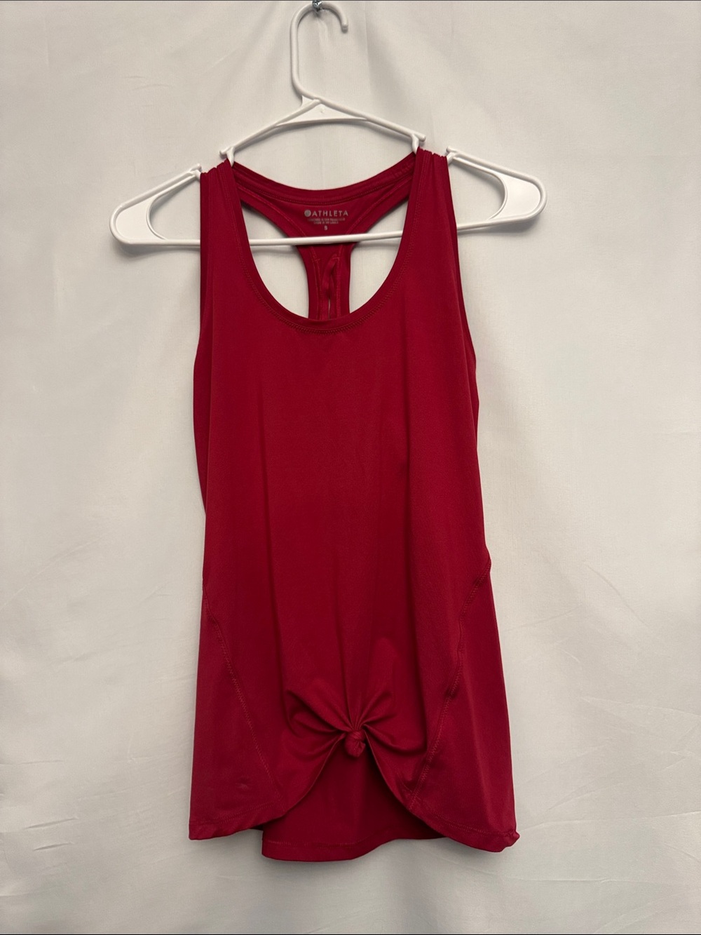 Athleta Red Knot-Front Racerback Tank Women’s Size Small